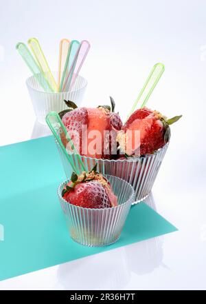 Gelato alla fragola panini Foto Stock