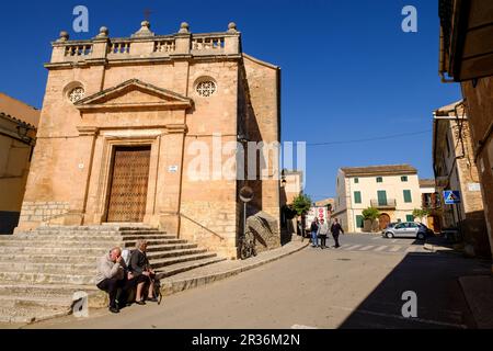 Glesia de Sant Cristòfol, Biniali, Sencelles, Pla de Mallorca, Maiorca, isole Baleari, Spagna, Europa. Foto Stock