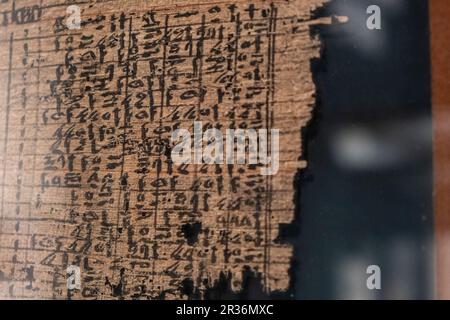 Abusir papyrus, papyrus, 5th dinastia, 2494-2345 AC, Abusir, Egyptcollection del British Museum. Foto Stock