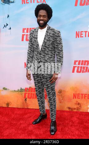 Los Angeles, Stati Uniti. 22nd maggio, 2023. Milan carter arriva alla prima di Los Angeles della serie Netflix “FUBAR” tenutasi al Grove il 22 maggio 2023 a Los Angeles, CA. © Lisa OConnor/AFF-USA.com Credit: AFF/Alamy Live News Foto Stock
