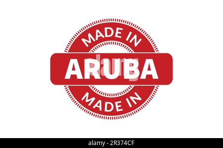 Realizzato in Aruba Rubber Stamp Illustrazione Vettoriale