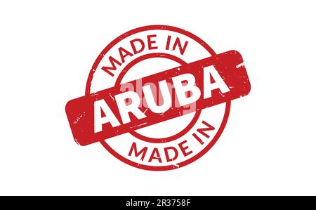 Realizzato in Aruba Rubber Stamp Illustrazione Vettoriale