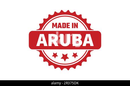 Realizzato in Aruba Rubber Stamp Illustrazione Vettoriale