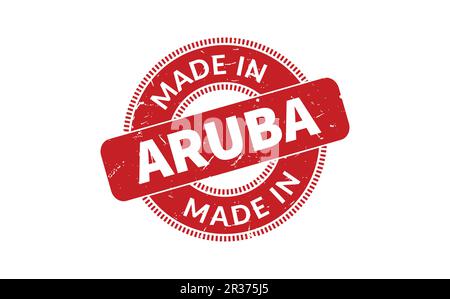 Realizzato in Aruba Rubber Stamp Illustrazione Vettoriale