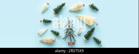 Struttura artificiale degli alberi di Natale. Sfondo delle vacanze invernali. Foto Stock