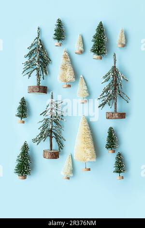 Struttura artificiale degli alberi di Natale. Sfondo delle vacanze invernali. Foto Stock