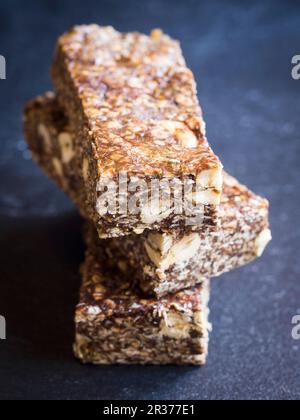 In casa la proteina sana granola bar con noci di acagiù e anacardi burro Foto Stock