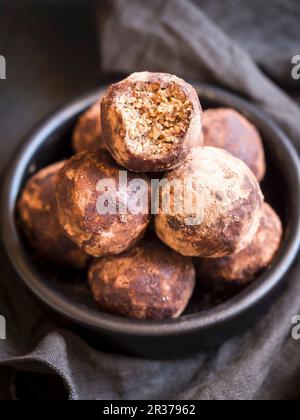 Sfere di proteina di energia fatte in casa Foto Stock