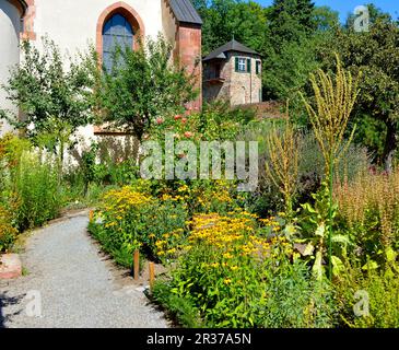 Foresta Nera, Gengenbach, Abbazia Imperiale, St Mary's Town Church, Farmers' Garden, Herb Garden Foto Stock