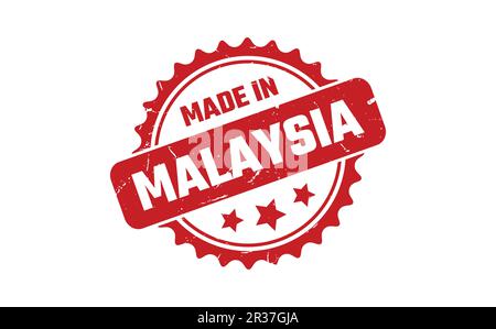 Prodotto in Malesia timbro di gomma Illustrazione Vettoriale