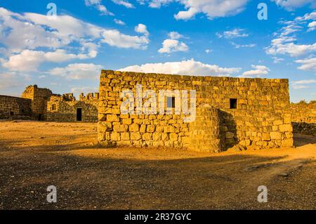 Imponente fortezza a Qasr al-Azraq, Giordania Foto Stock