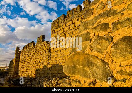 Imponente fortezza a Qasr al-Azraq, Giordania Foto Stock