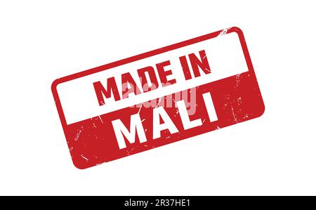 Realizzato in Mali Rubber Stamp Illustrazione Vettoriale