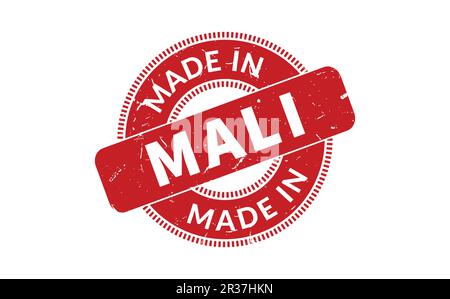 Realizzato in Mali Rubber Stamp Illustrazione Vettoriale