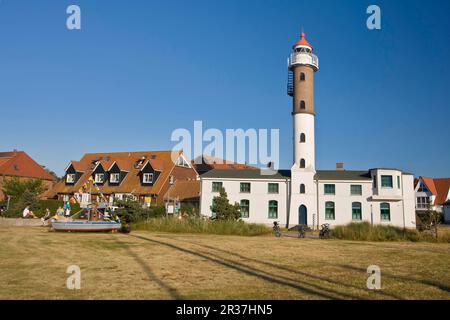 Faro, Timmendorf, Isola di Poel, Mar Baltico, Meclemburgo-Pomerania occidentale, Germania Foto Stock