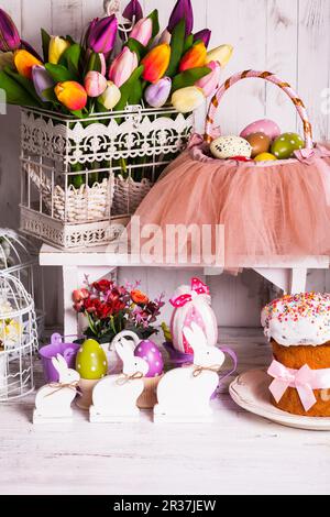 Coniglietto di pasqua arredamento Foto Stock