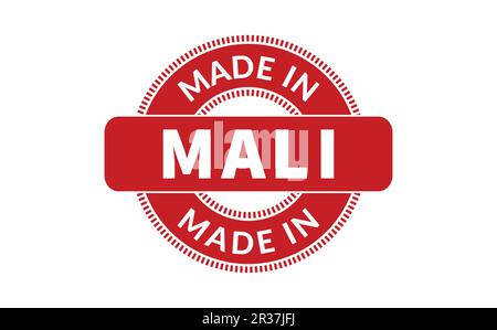 Realizzato in Mali Rubber Stamp Illustrazione Vettoriale