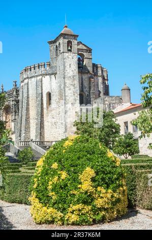 Monastero dell'Ordine di Cristo, Tomar, Estremadura, Ribatejo, Portogallo, Patrimonio dell'umanità dell'UNESCO Foto Stock