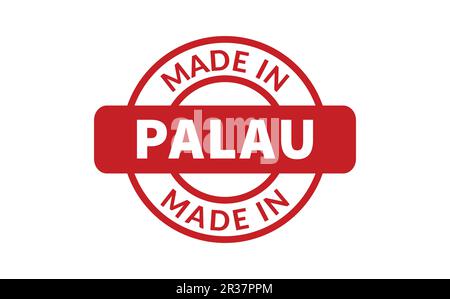 Realizzato in Palau Rubber Stamp Illustrazione Vettoriale