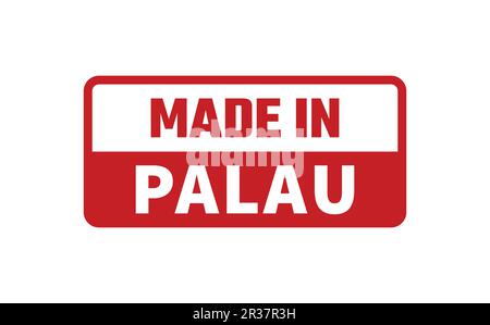 Realizzato in Palau Rubber Stamp Illustrazione Vettoriale