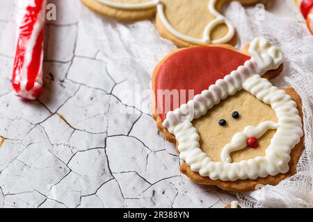 Biscotti Babbo Natale Foto Stock