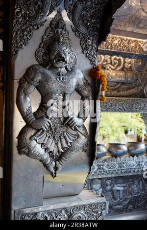 L'unico e bellissimo Tempio d'Argento di Chiang mai, Thailandia, conosciuto anche come Wat Sri Suphan Foto Stock