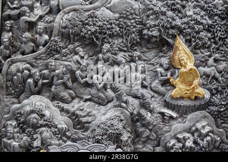 L'unico e bellissimo Tempio d'Argento di Chiang mai, Thailandia, conosciuto anche come Wat Sri Suphan Foto Stock