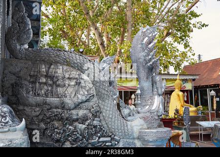 L'unico e bellissimo Tempio d'Argento di Chiang mai, Thailandia, conosciuto anche come Wat Sri Suphan Foto Stock
