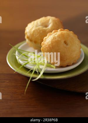 Torte di formaggio e cipolla Foto Stock