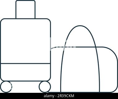 Icona bagagliaio. Semplice segnale monocromatico dalla collezione di elementi dell'aeroporto. Icona del bagaglio per logo, modelli, web design e infografica. Illustrazione Vettoriale