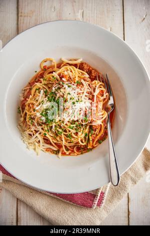 Spaghetti alla Bolognese Foto Stock