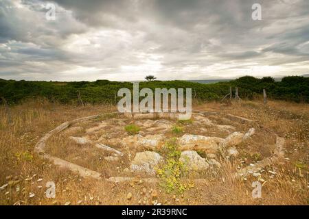 Dolmen de S'Aigua Dolça, 1750 antes de Jesucristo.Artà.Mallorca.Islas Baleares. España. Foto Stock