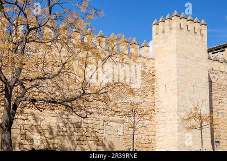 Murallas de la Porta del Camp, antiguo recinto fortificado musulmán de los siglos XI y XII, Palma di Maiorca, isole Baleari, Spagna. Foto Stock