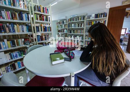 Biblioteca Comunale di può Torro, Alcudia,Mallorca, Islas Baleares, Spagna. Foto Stock