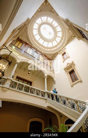 Il Museu Fundación Juan March, escalera de la Antigua Casa señorial può Gallard del Canyar, siglo XVII, Palma di Maiorca, isole Baleari, Spagna, Europa. Foto Stock