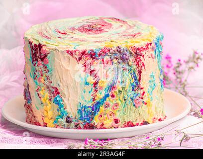 Torta estiva con pappe Foto Stock