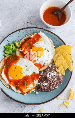 Rancheros huevos messicani Foto Stock