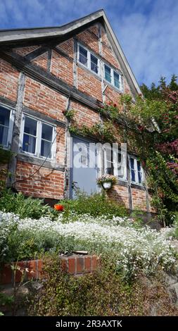 Primavera nel centro storico di Lauenburg Foto Stock