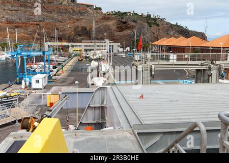 Sul traghetto da la Gomera a Tenerife. Foto Stock