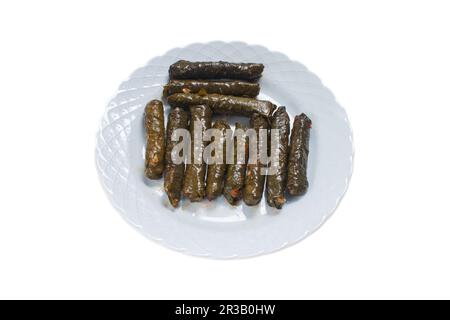fogliame di piatti con olio d'oliva in cucina turca Foto Stock
