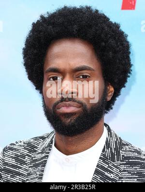 LOS ANGELES, CALIFORNIA, USA - 22 MAGGIO: Milan carter arriva alla Los Angeles Premiere della Stagione 1 'FUBAR' di Netflix che si tiene presso l'AMC The Grove 14 il 22 maggio 2023 a Los Angeles, California, Stati Uniti. (Foto di Xavier Collin/Image Press Agency) Foto Stock