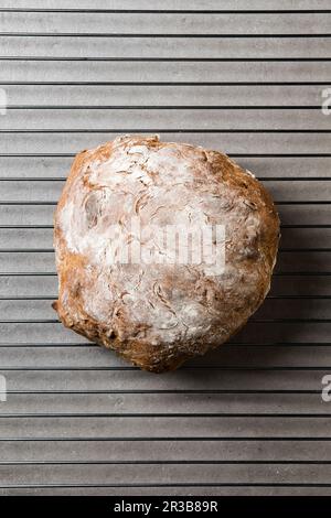 Pane con mirtilli rossi e semi di zucca su una griglia da forno Foto Stock