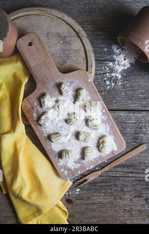 Gnocchi di patate fatti in casa Foto Stock