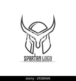 l'icona del logo spartan progetta il vettore Illustrazione Vettoriale
