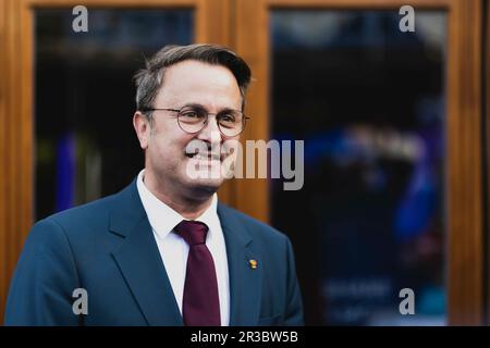 Berlino, Germania. 22nd maggio, 2023. Xavier Bettel, primo ministro lussemburghese, nella foto dei Premi politici a Berlino, 22 maggio 2023. Credit: dpa/Alamy Live News Foto Stock