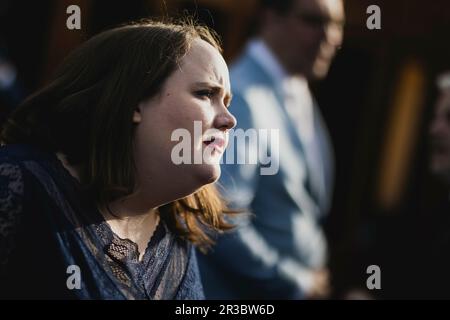 Berlino, Germania. 22nd maggio, 2023. Ricarda Lang, co-presidente di Buendnis 90/Die GRUENEN, nella foto come parte dei Premi politici a Berlino, 22 maggio 2023. Credit: dpa/Alamy Live News Foto Stock