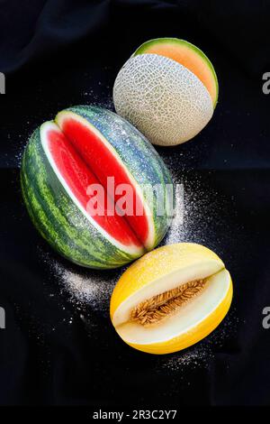 Anguria, melone Galia, melone di melone di melone Foto Stock