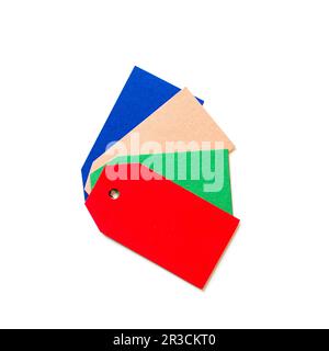Collezione di colori prezzo tag per la vendita Foto Stock