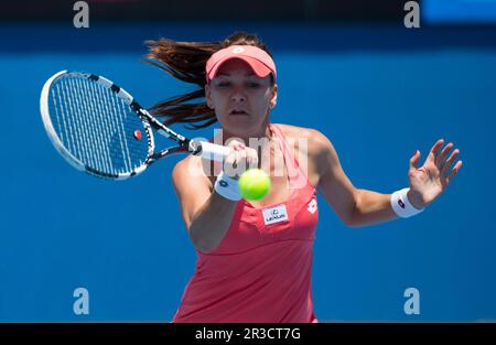 Agnieszka RadwanskaTennis - Australian Open - Grand Slam - Melbourne Park 2013 - Melbourne - Australia - Lunedì 14th Gennaio 2013. Foto Mike Fre Foto Stock