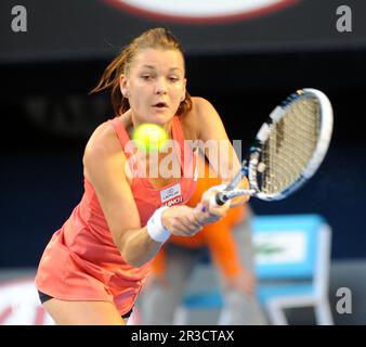 Agnieszka Radwanska (POL) vince il quarto round matchAustralian Open 2013 domenica 20 gennaio 2013., Credit:Avalon Foto Stock